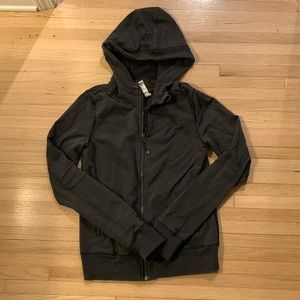 LuluLemon athletica dark gray zip up hoodie. Size 8.